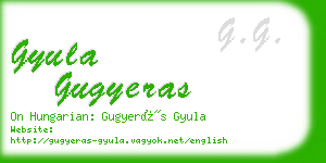 gyula gugyeras business card